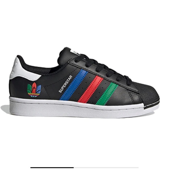 adidas Superstar J 'Colorful Stripes - Core Black' FW5235 - Picture 3 of 15